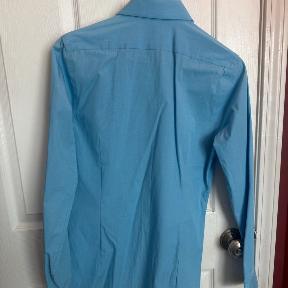 Express Men's Sky Blue Dress Shirt - Picture 3 of 3